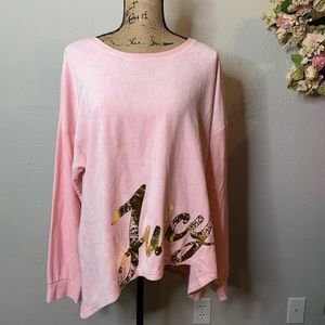 NWT Juicy Couture Velour Shark Bite Sweatshirt